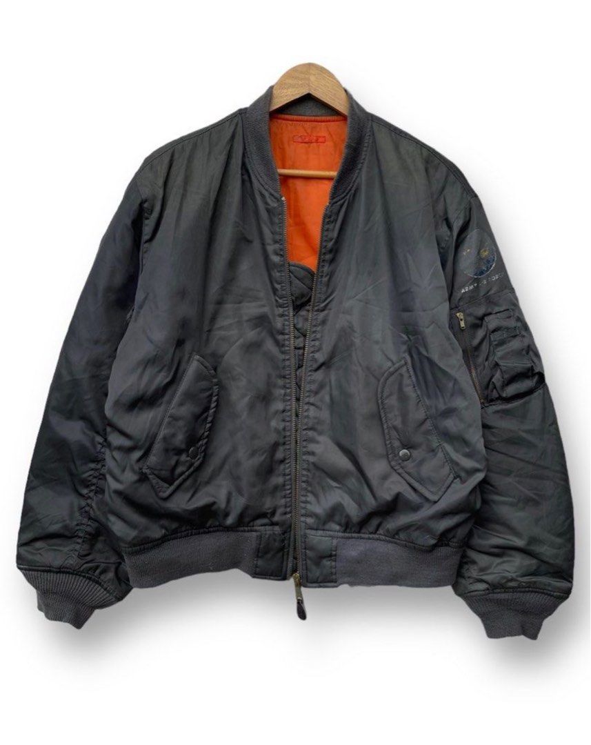 ARMY AIR FORCE VINTAGE MA 1 FLIGHT BOMBER JACKET OLIVE GREEN