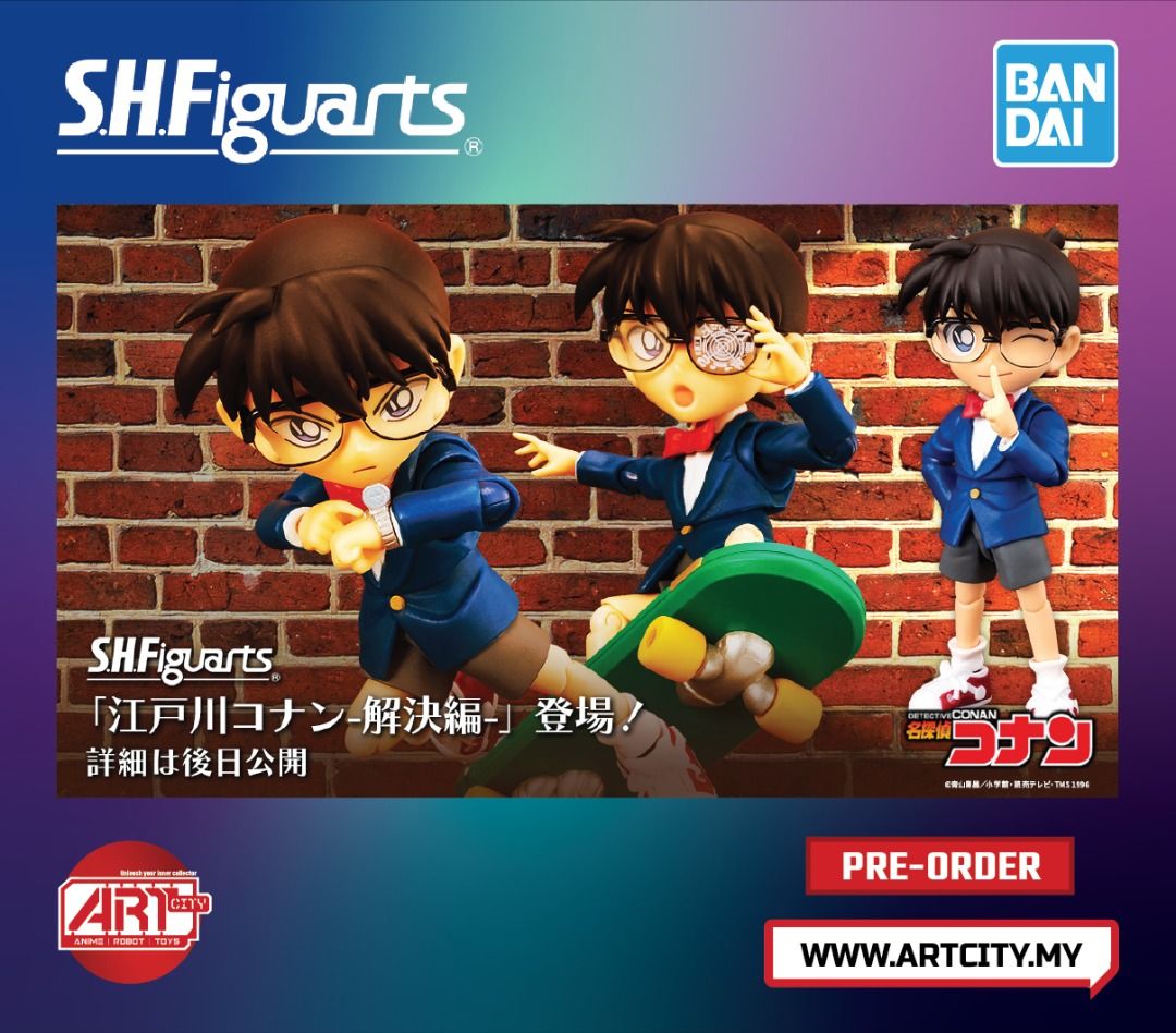 Bandai S.H.Figuarts - SHF Detective Conan Edogawa - Resolution Edition ...