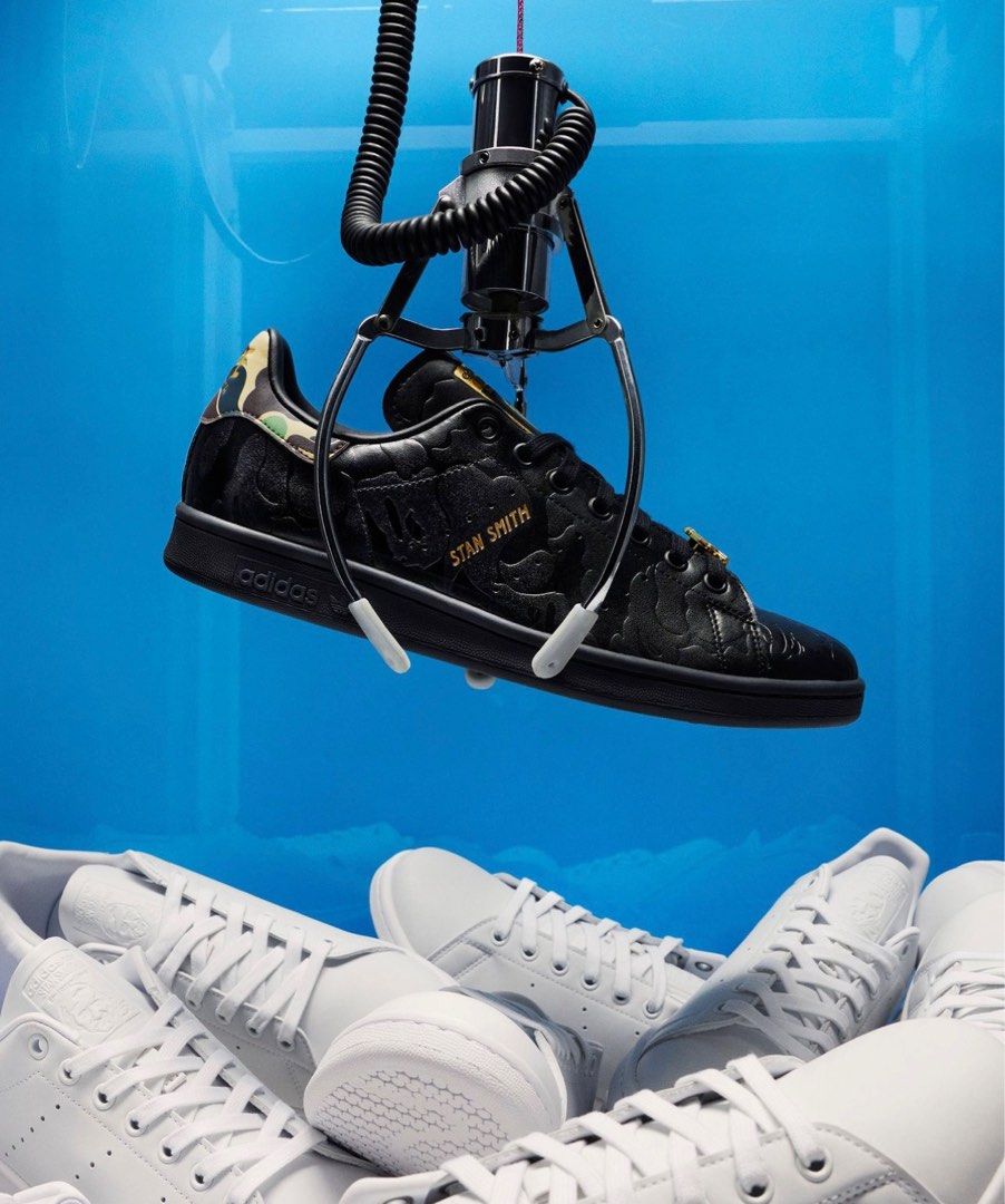 Bape x Adidas Stan Smith 30th Anniversary Sneakers, Men's Fashion