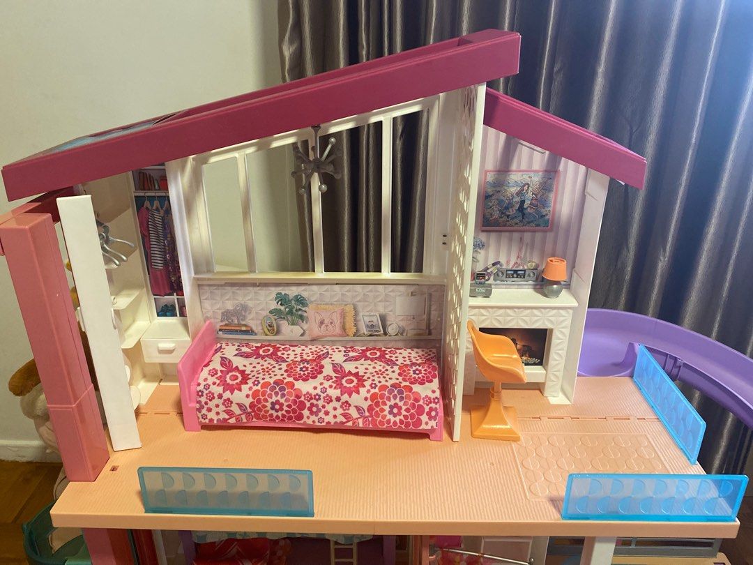 Barbie Dreamhouse & Barbie Car, Hobbies & Toys, Toys & Games on Carousell
