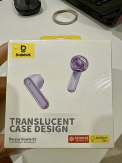 Baseus Bowie E5 True Wireless Earphones Earbuds Translucent Case