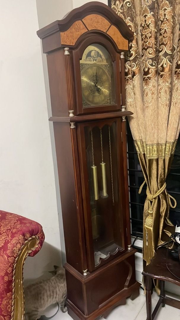 Battery Powered Grandfather Clock, Furniture & Home Living, Furniture, Other Home Furniture on