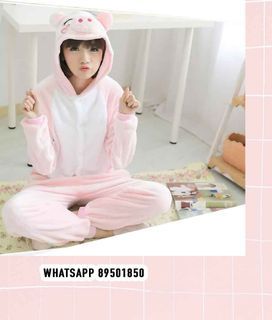 Japanese Anime Kawaii Neko Cat Summer Pajamas Cosplay Kigurumi
