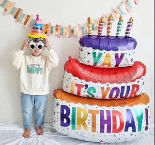 Birthday Cake Party Big Balloon Decoration