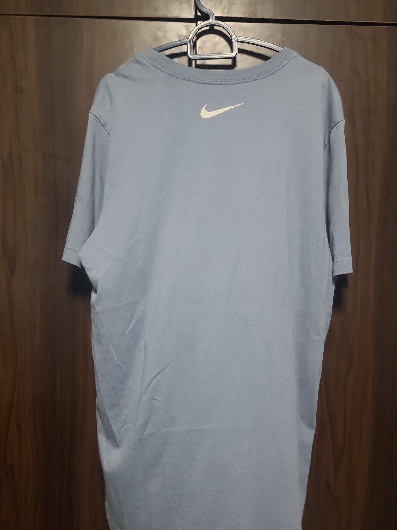 Blue Nike T shirt white swoosh