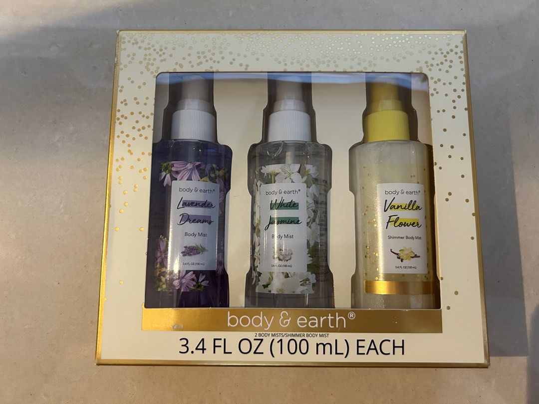 Body & earth Body Mist Set, Beauty & Personal Care, Bath & Body, Body ...