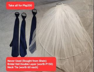 Bridal Veil & Neck Tie (Take All for Php200)