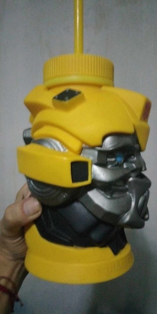 Universal Studios Transformers Bumblebee Large Drink Cup Water Bottle 2012