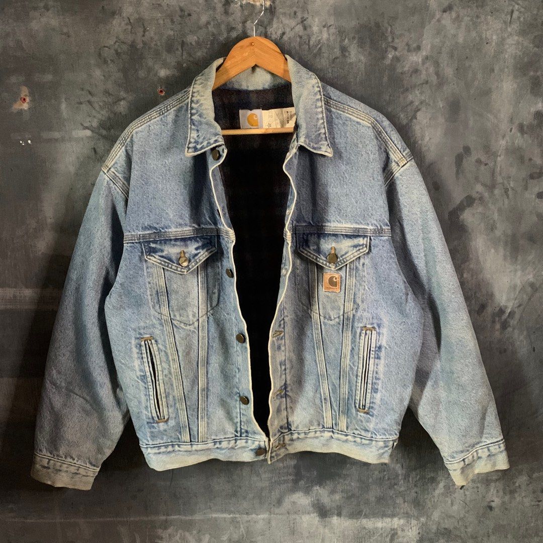 Carhartt denim trucker jacket 2025