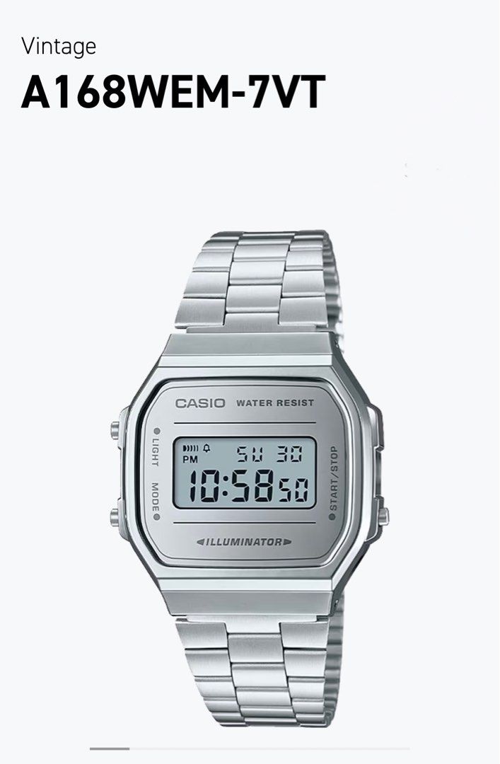Casio vintage a168wem sales