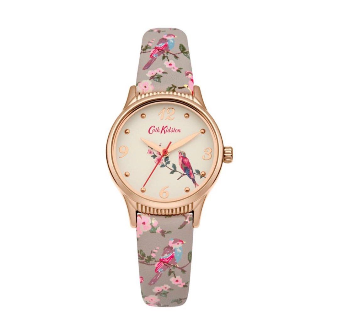 Cath Kidson British Birds Grey Strap Watch