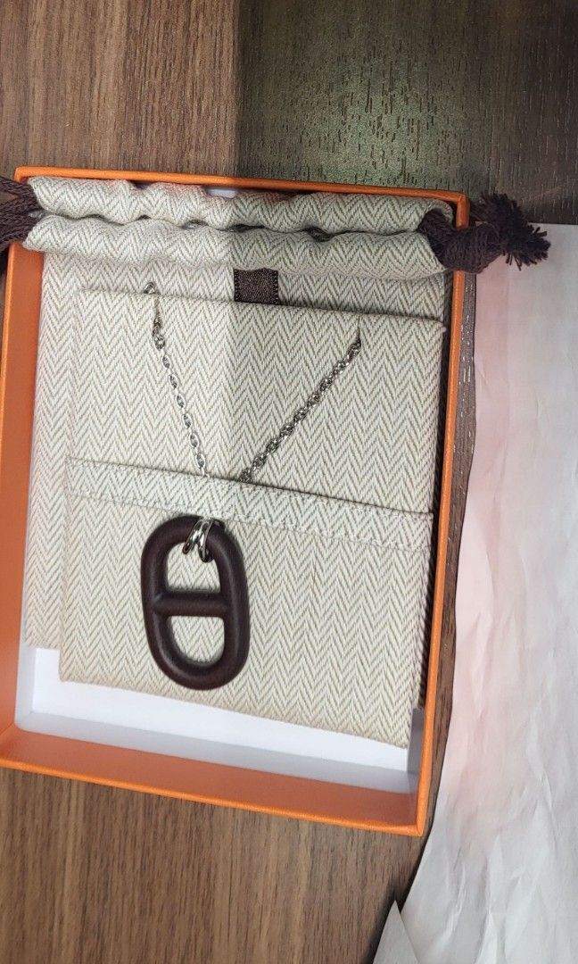 男裝Hermes Chaine d'Ancre Vulcanium necklace 豬鼻頸鏈, 男裝