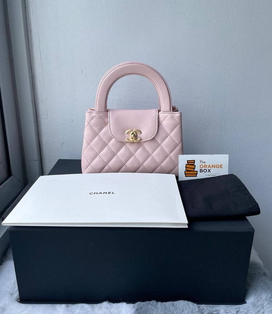 Chanel Kelly Bag Mini Calfskin in Light Pink, Luxury, Bags & Wallets on ...