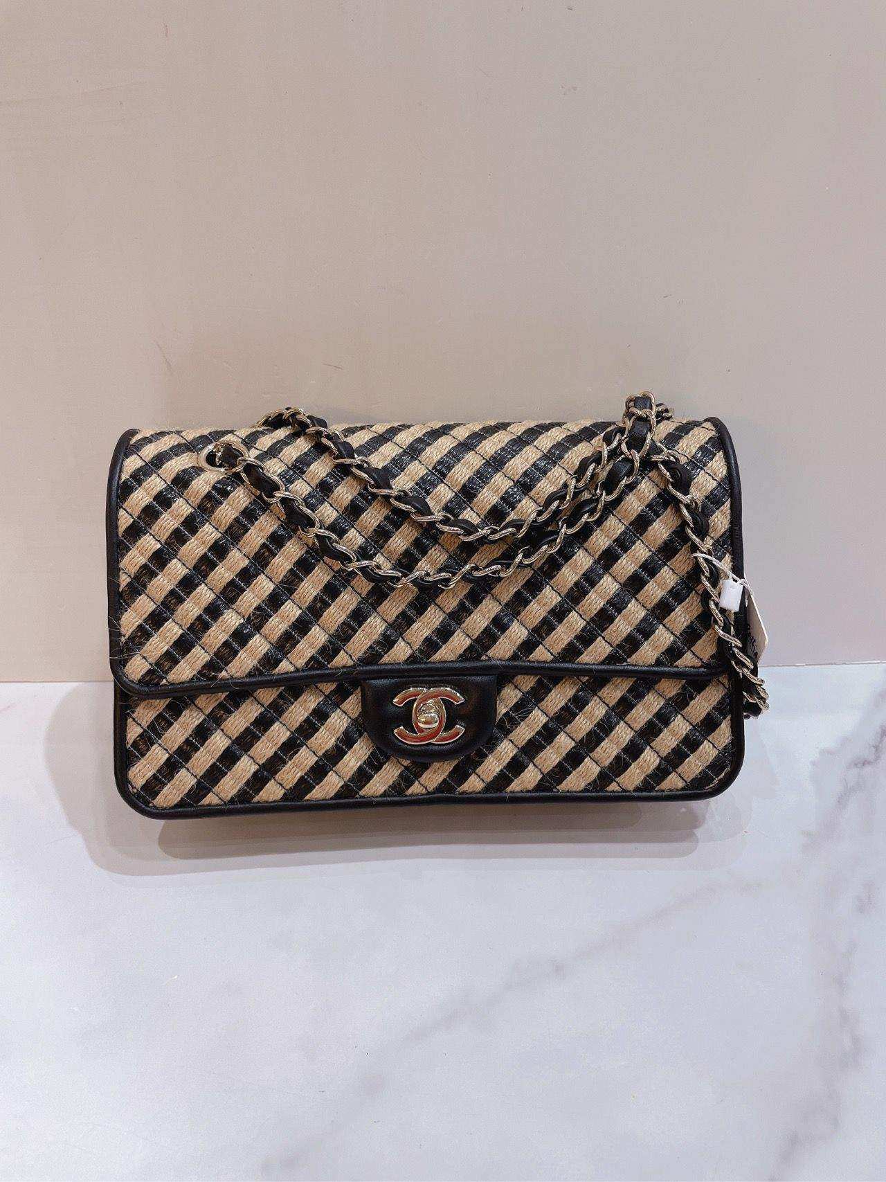 Chanel Raffia Flap Bag, Luxury, Bags & Wallets on Carousell