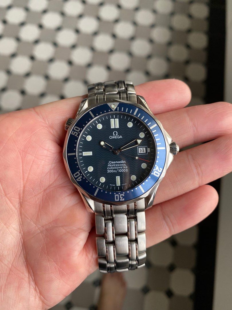 Cheapest Omega Seamaster Bond 2531.80 blue wave dial automatic not