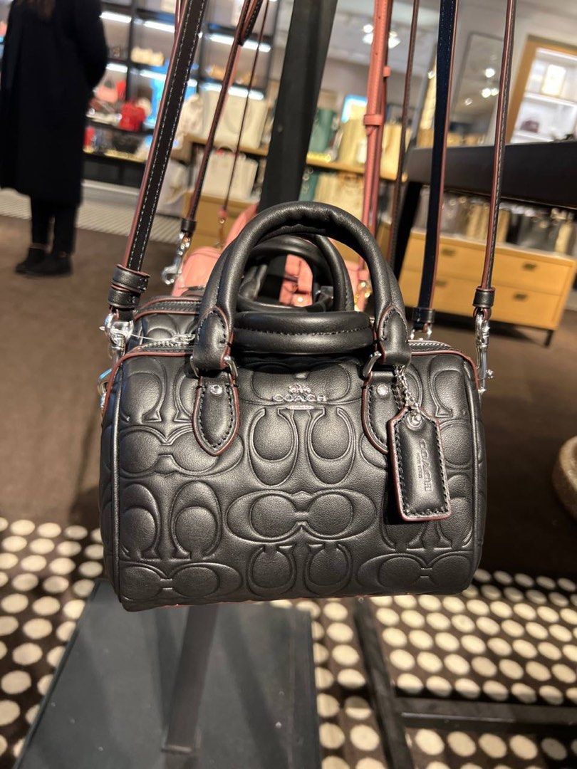 Coach mini bennett best sale embossed black