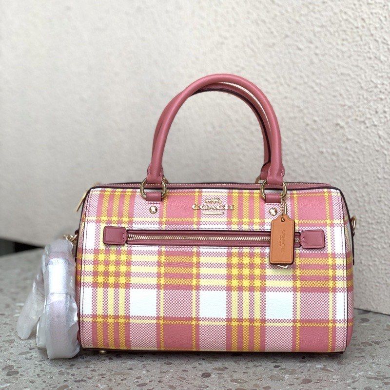 Rowan satchel with buffalo plaid 2025 print