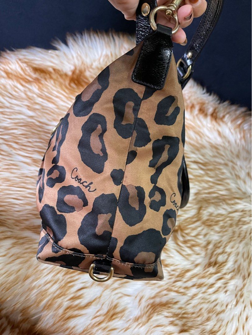 Animal print shop satchel