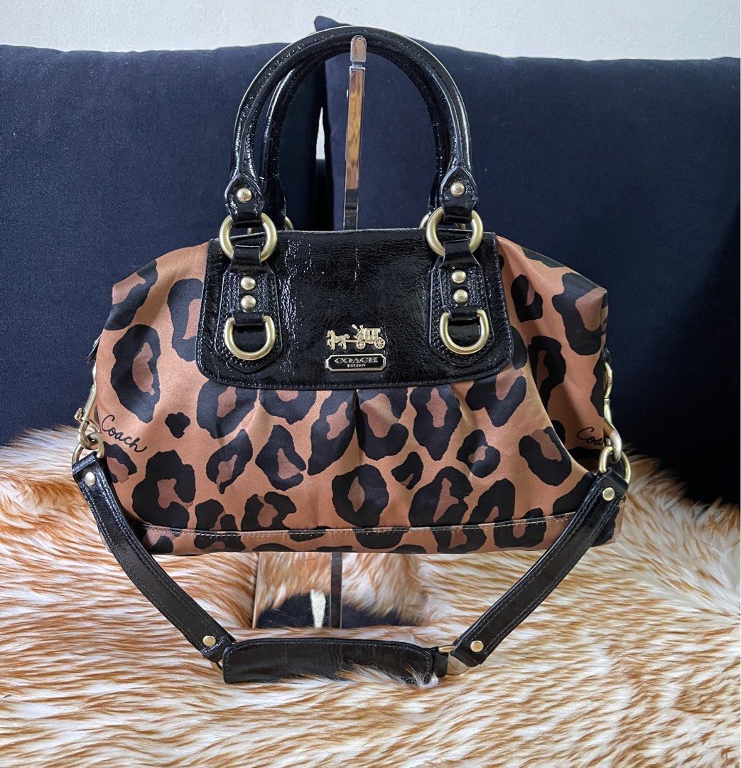 Coach animal print handbag top