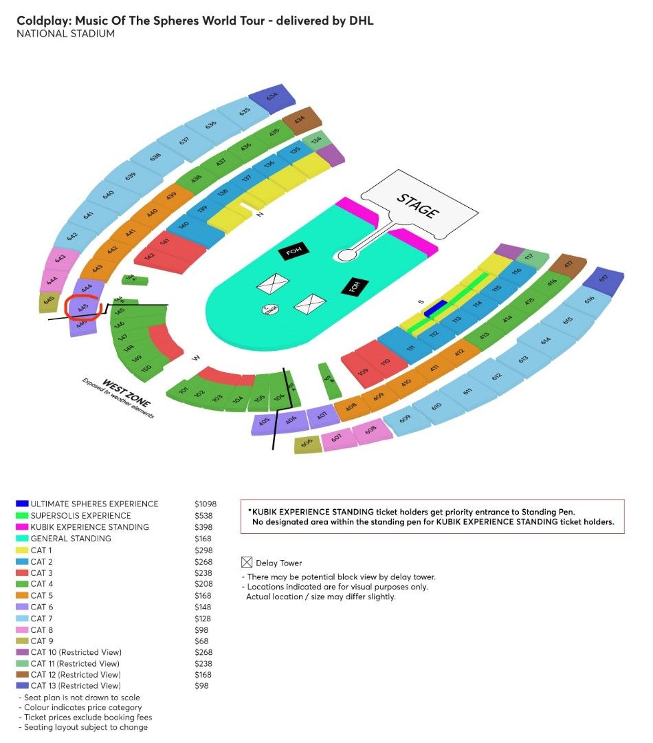 Coldplay tickets 2024 Music of the Spheres, Tickets & Vouchers, Event