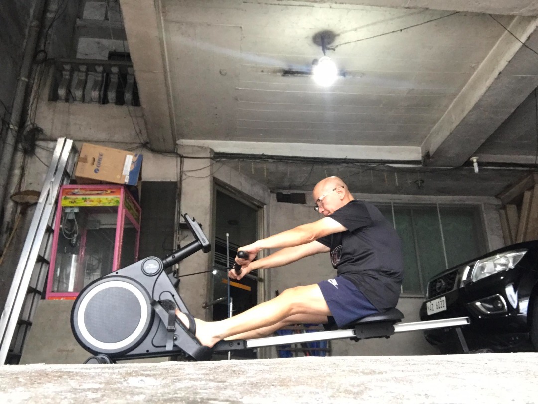 Crane Rowing Machine with Digital Color Display Monitor, Sports