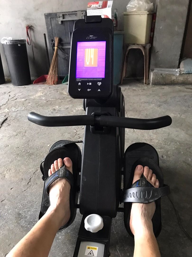 Crane Rowing Machine with Digital Color Display Monitor, Sports