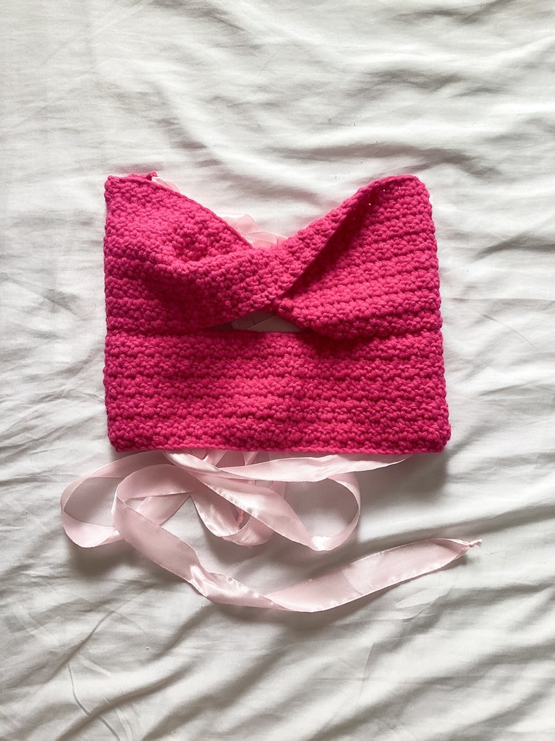 Crochet Twist Tube Top, Women's Fashion, Tops, Others Tops on Carousell