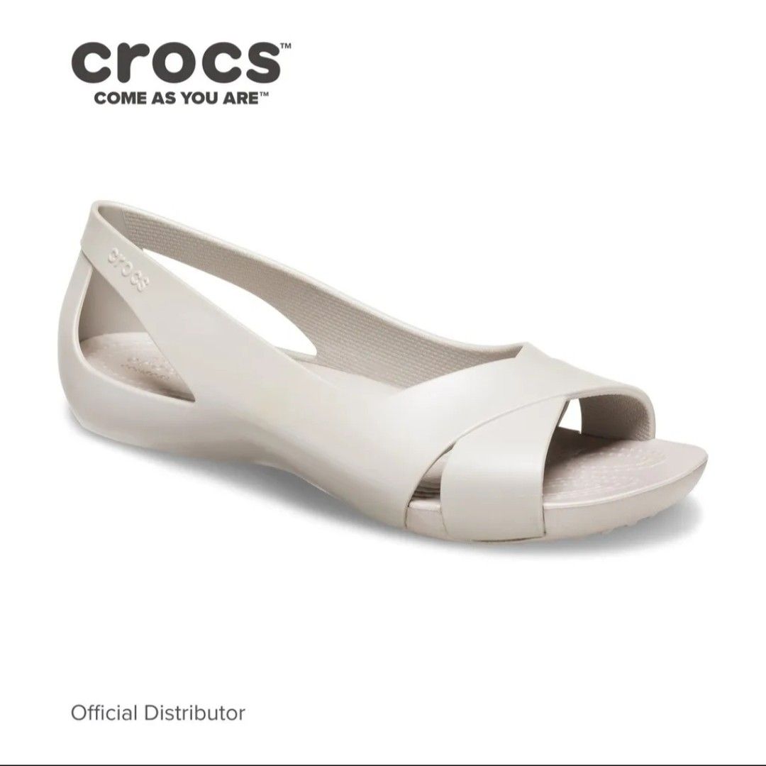 Crocs open shop toe flats