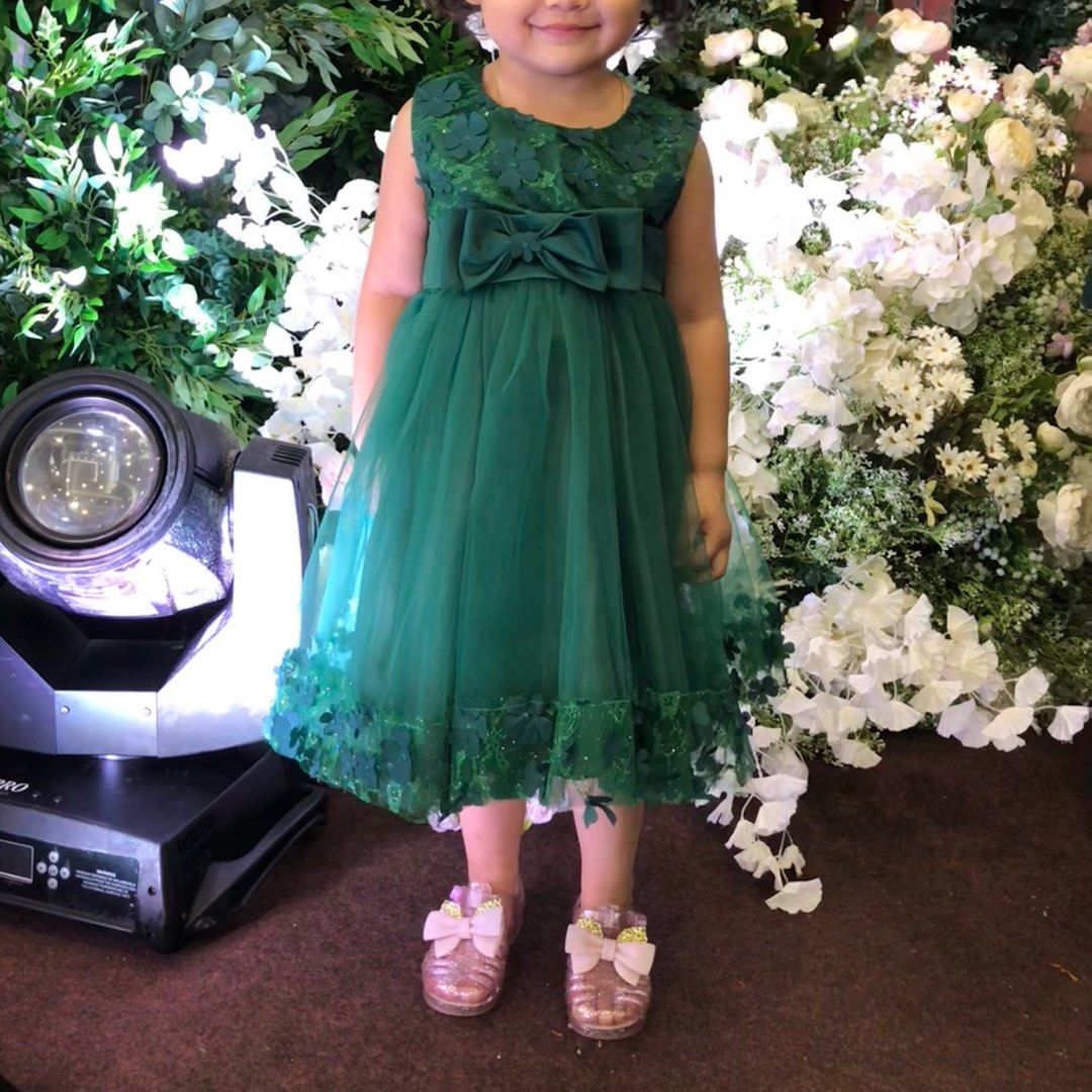 Emerald green dress