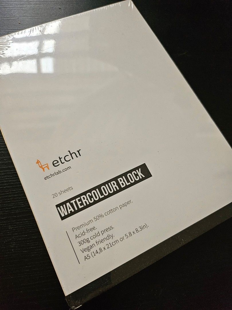 Etchr Lab Watercolor Cold Press Block A5, Hobbies & Toys, Stationary