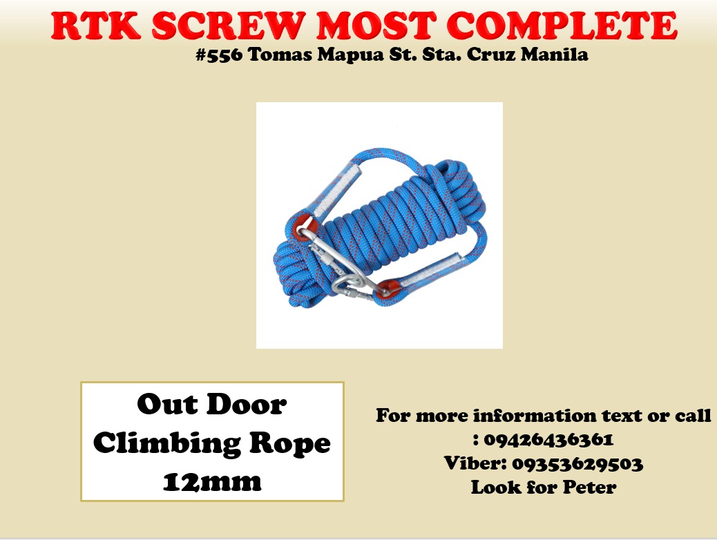 for sale - Out Door Climbing Rope 12mm, Commercial & Industrial ...