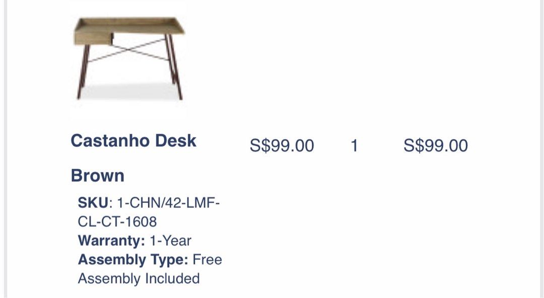 Fortytwo office desk, Furniture & Home Living, Furniture, Tables & Sets