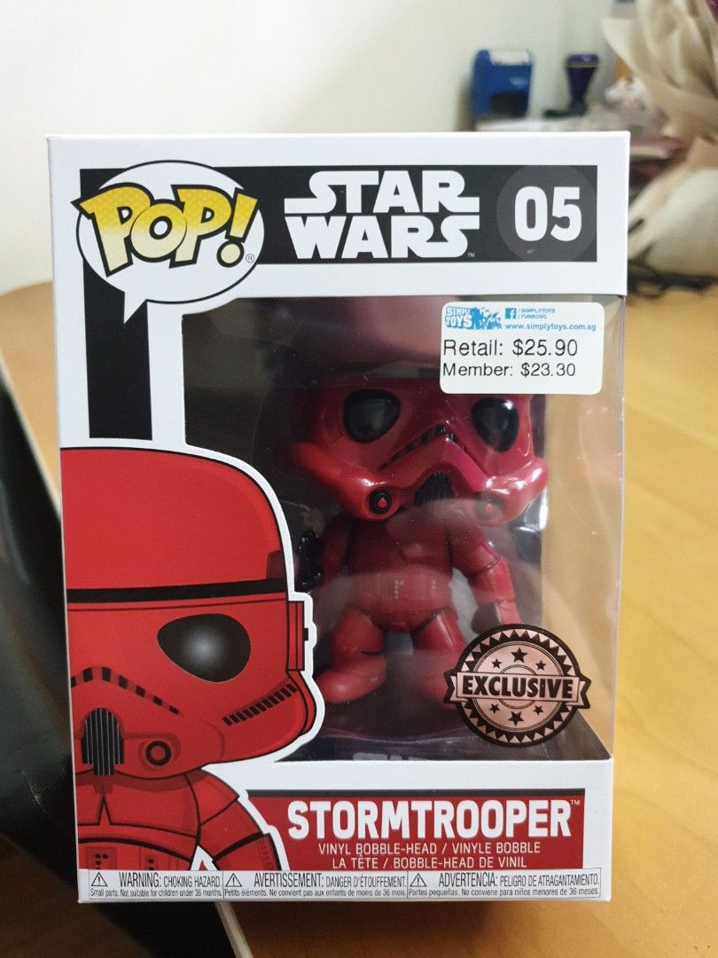 Red stormtrooper funko pop deals