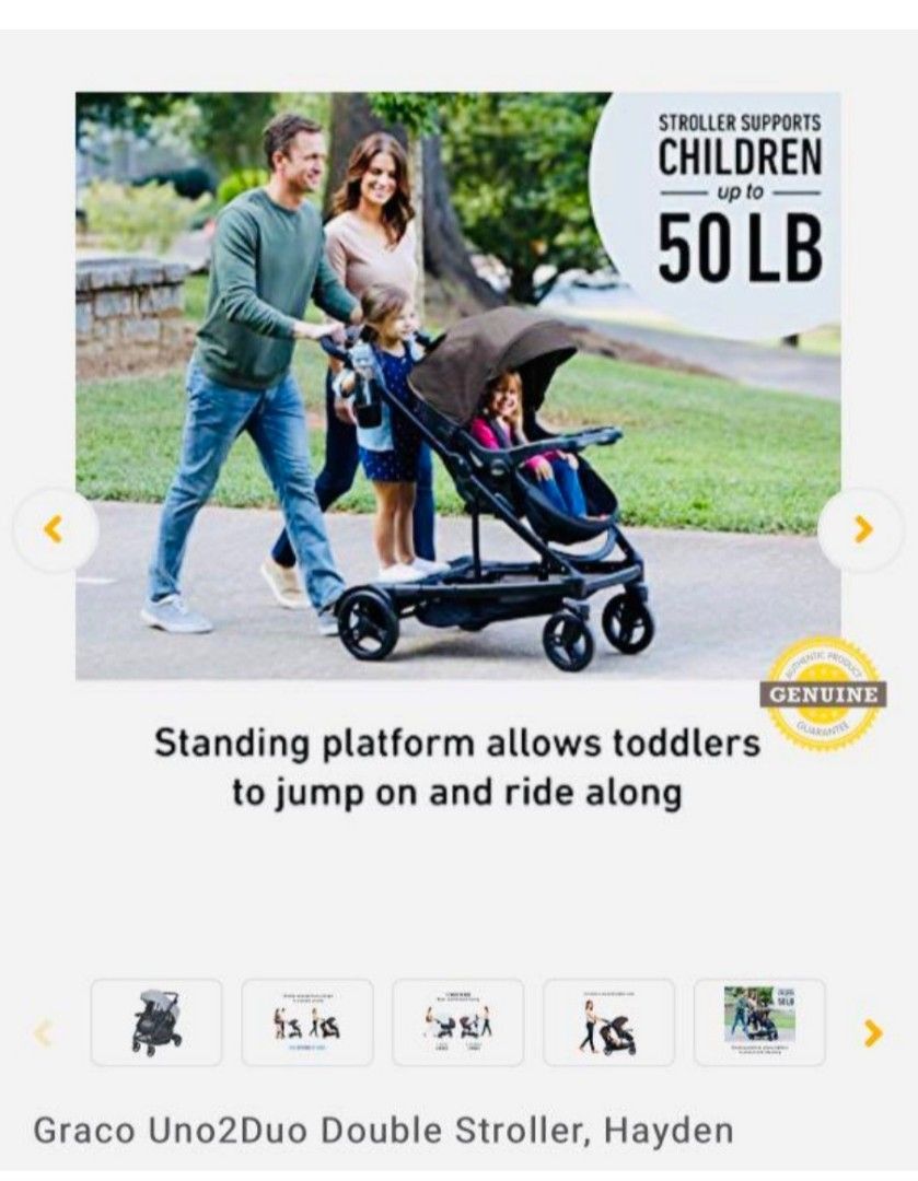 Uno to duo graco stroller discount