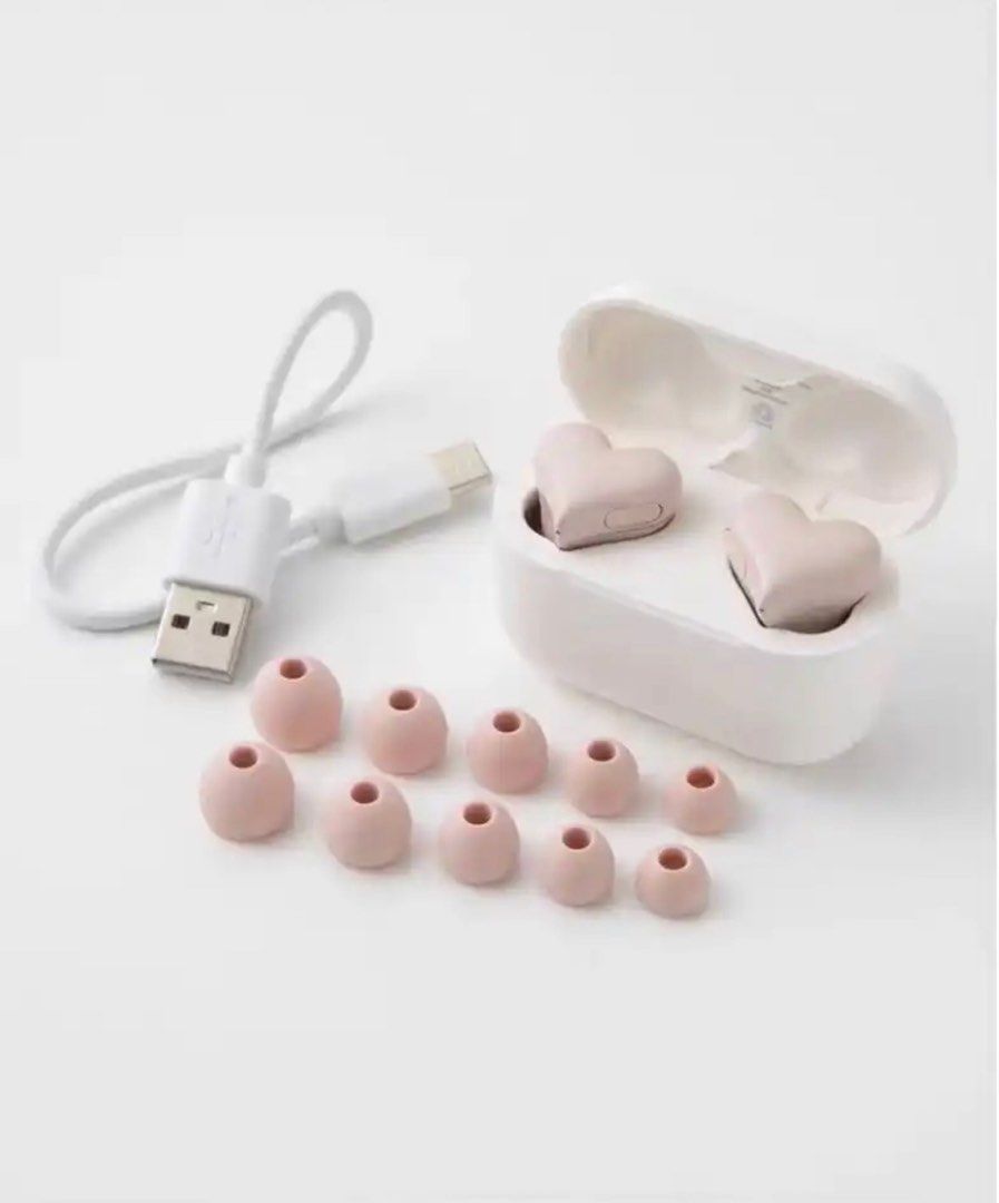 Ear Buds Pastel Wireless Earphones Heartbuds Pastel Pink Wireless