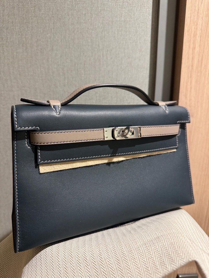 Hermes Mini Kelly Pochette VO M8 swift B
