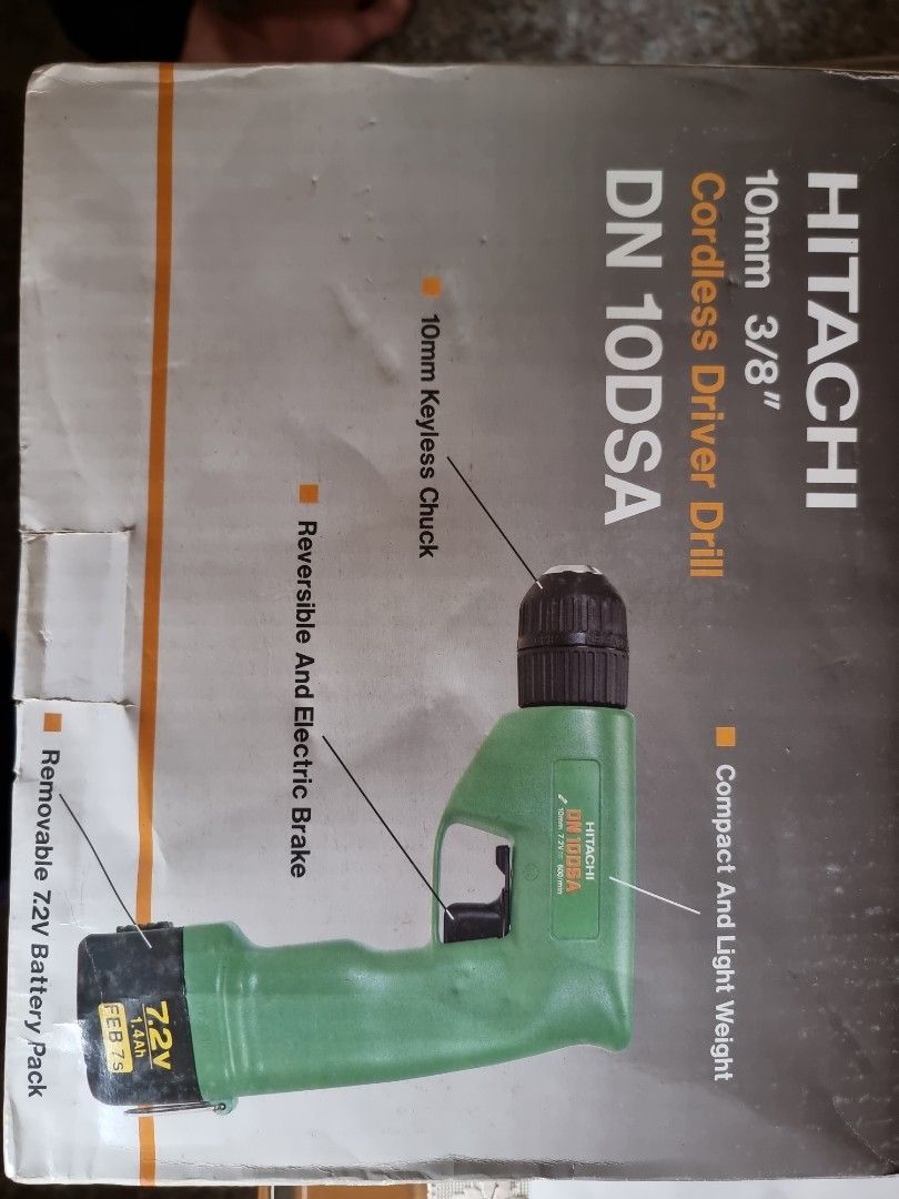 HITACHI Cordless Driver Drill (NEW), Furniture & Home Living, Home