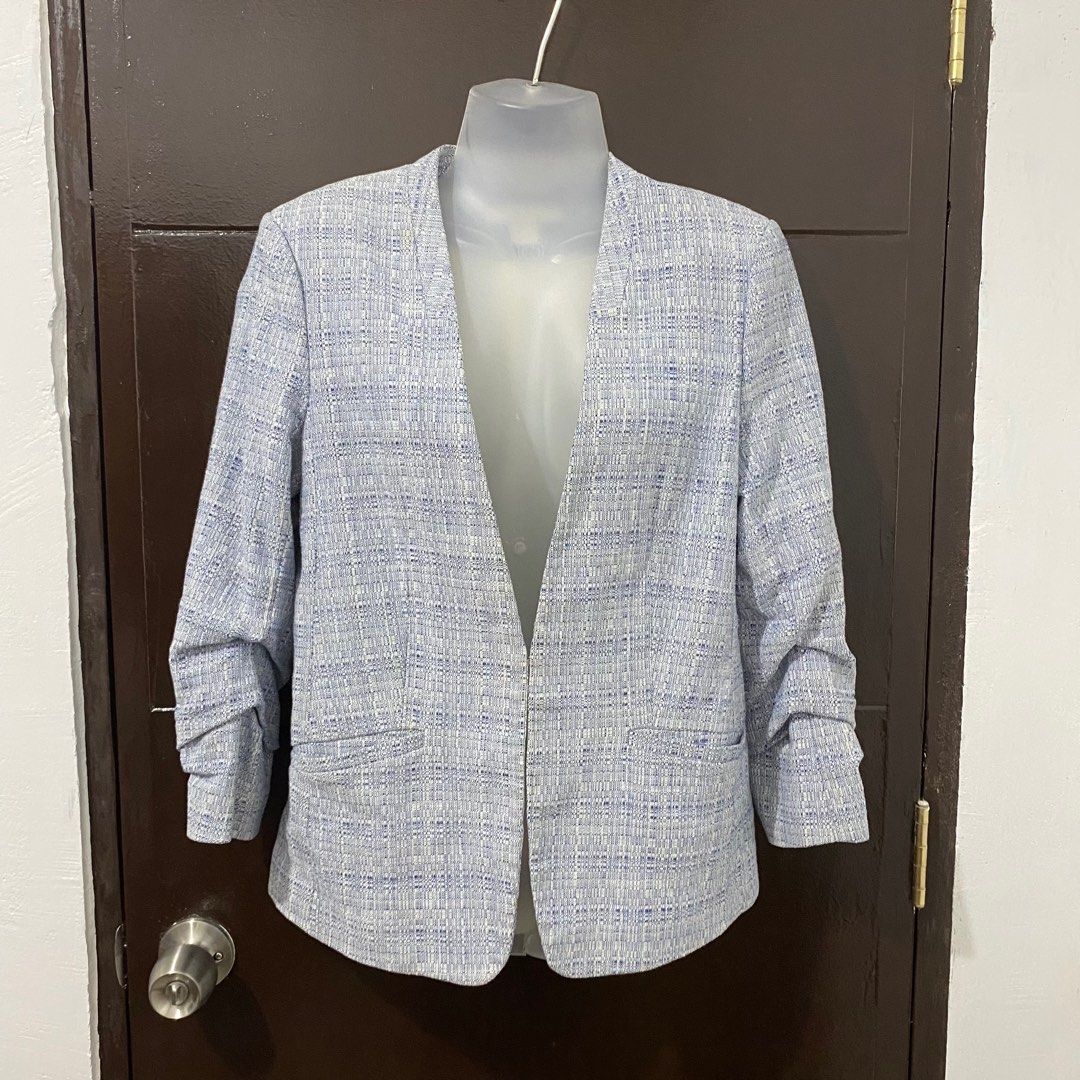 H&m ruched outlet sleeve blazer