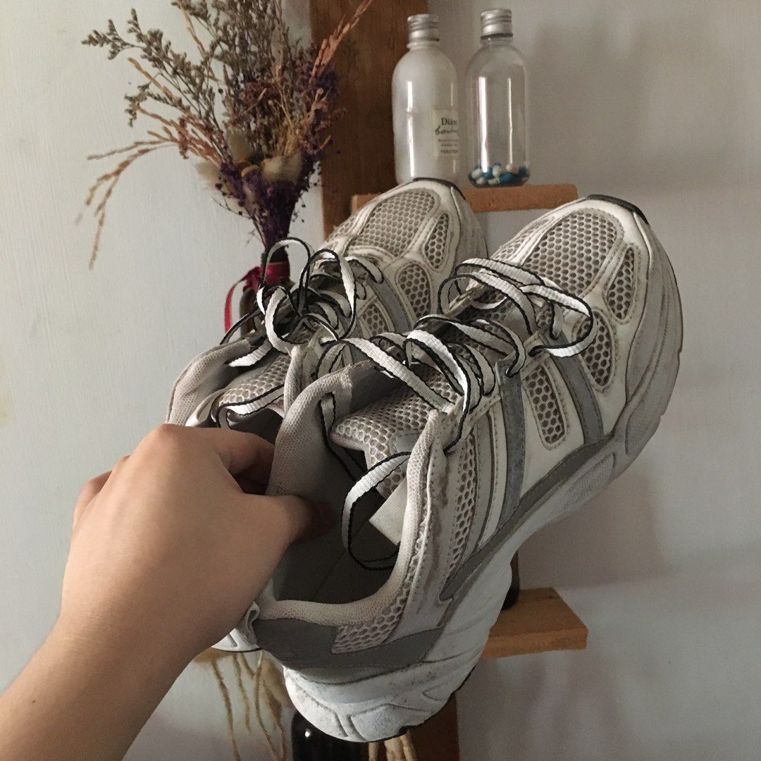 H M White gray sneakers Women s Fashion Footwear Sneakers on Carousell