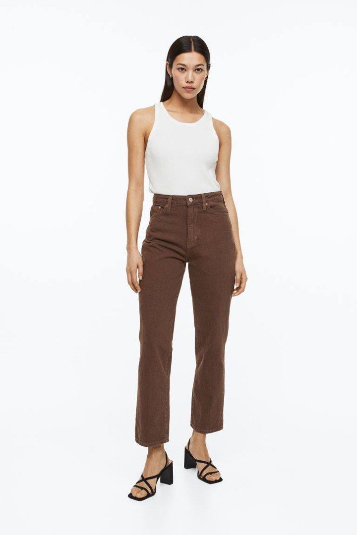 H&m brown jeans store