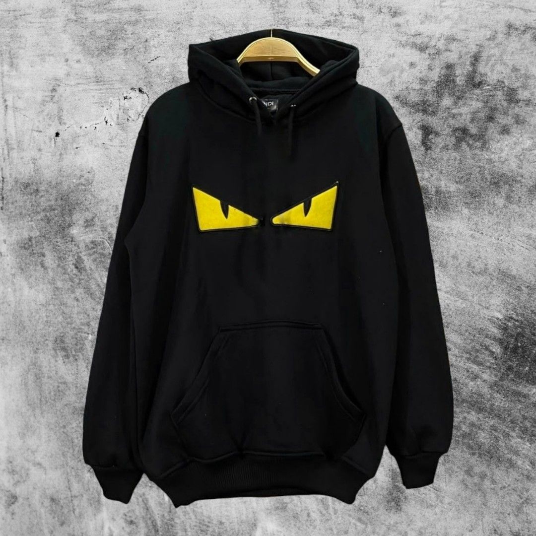 Hoodie Fendi Monster Eyes Yellow Hitam