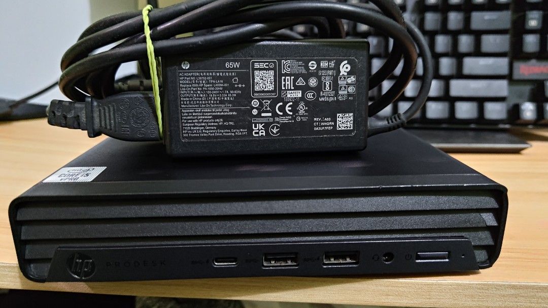 Hp Prodesk 10th Gen i5 8GB Ram 256G Micro Computer (Category: Desktops) located in Makati City. Submitted by john1215cruz (Listing ID 1265551206, Image 3). Description: Read First Pwede natin Upgrade ADD 2000 Pesos (16GB Ram, 2x 512GB SSD Nvme) Hp Prodesk 10th Gen Intel Core i5 8GB Ram 256GB SSD Nvme Windows 10 Pro 64bit 2x DisplayPort Wifi and Bluetooth Ready With Antenna Inclusions Unit and Power Adapter Free DP Cable Issue: Front Cover may mal