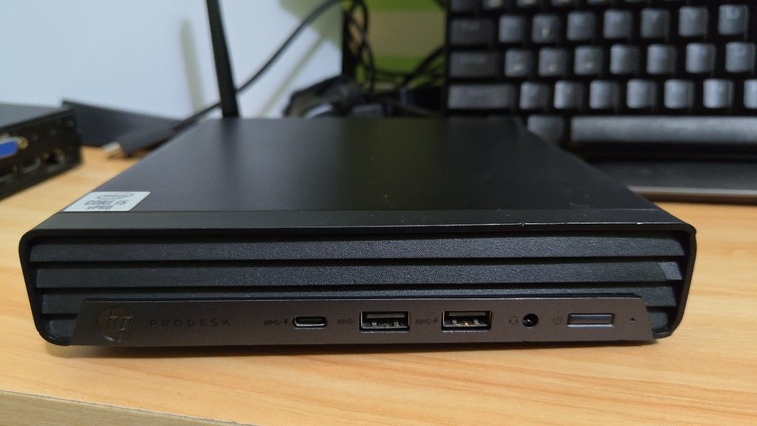 Hp Prodesk 10th Gen i5 8GB Ram 256G Micro Computer (Category: Desktops) located in Makati City. Submitted by john1215cruz (Listing ID 1265551206, Image 1). Description: Read First Pwede natin Upgrade ADD 2000 Pesos (16GB Ram, 2x 512GB SSD Nvme) Hp Prodesk 10th Gen Intel Core i5 8GB Ram 256GB SSD Nvme Windows 10 Pro 64bit 2x DisplayPort Wifi and Bluetooth Ready With Antenna Inclusions Unit and Power Adapter Free DP Cable Issue: Front Cover may mal