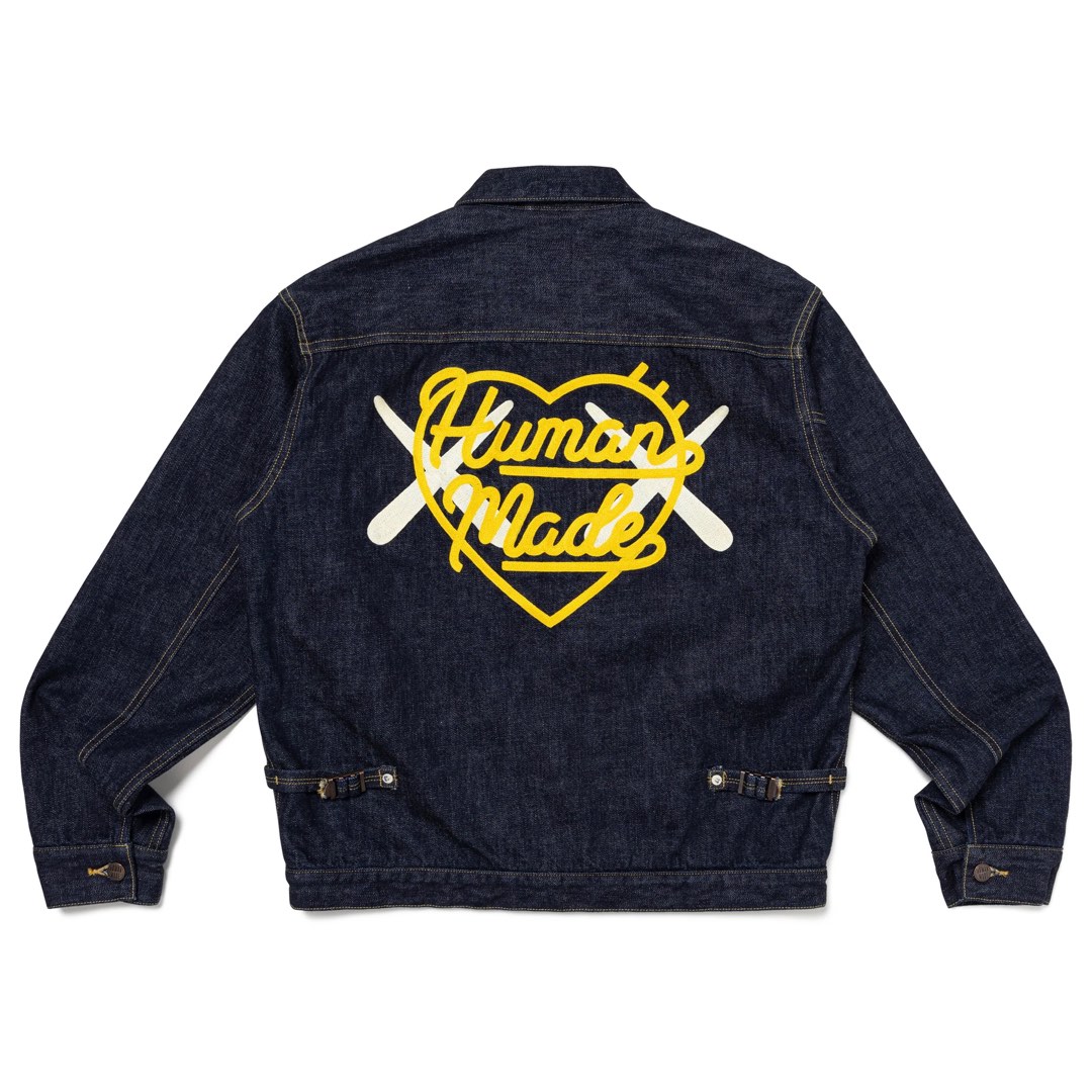 Human Made x Kaws Denim Work Jacket, 男裝, 外套及戶外衣服- Carousell