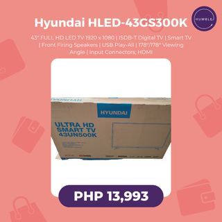 Hyundai 43" Full HD LED Smart TV - HLED-43GS300K