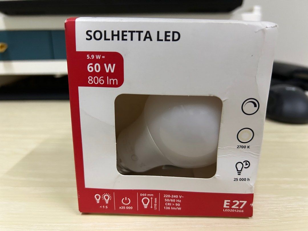 IKEA Tertial (with two bulbs), Furniture & Home Living, Lighting & Fans