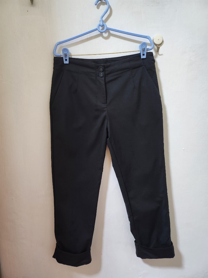 Iora Double-button Black Suit Pants, Women's Fashion, Bottoms, Other  Bottoms on Carousell
