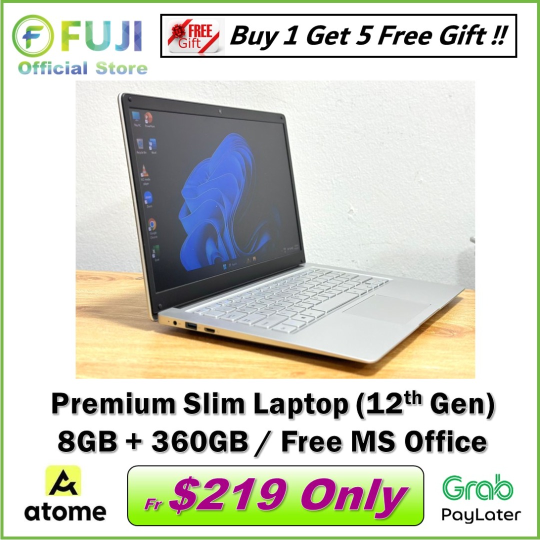 Jumper S5 Slim 14 Inch Laptop Win 11 + MS Office Installed Like New