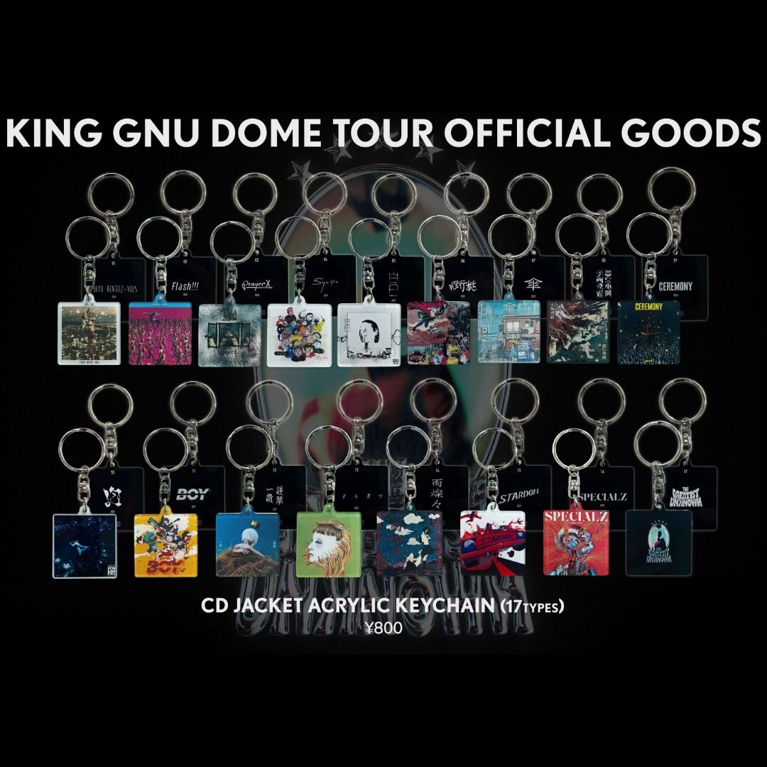 預訂：King Gnu Dome Tour「THE GREATEST UNKNOWN」第1彈官方周邊先行