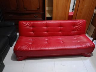 LEATHER SOFA BED